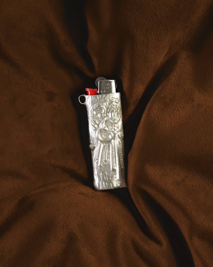 Radiating Lines Lighter Case and Incense Set