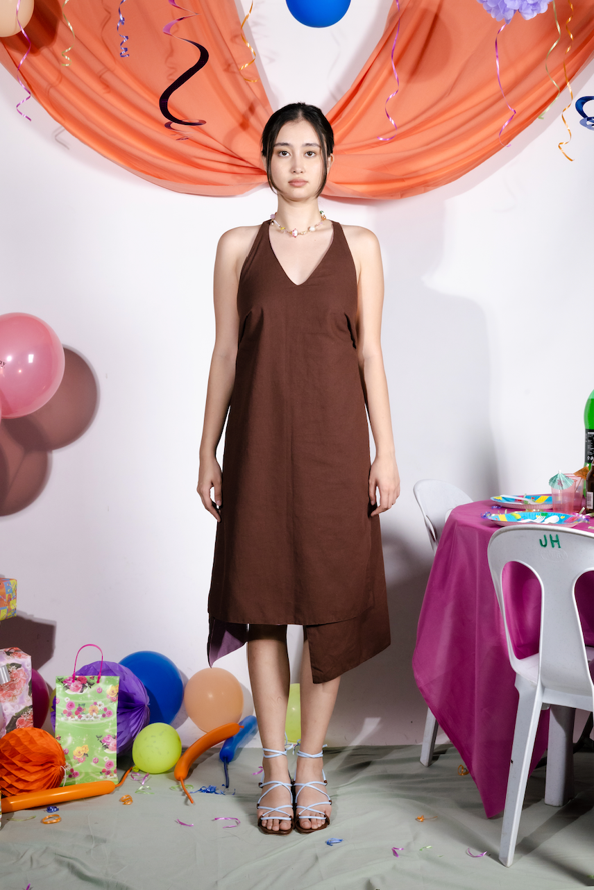 Regalo Dress - Lilac/Brown