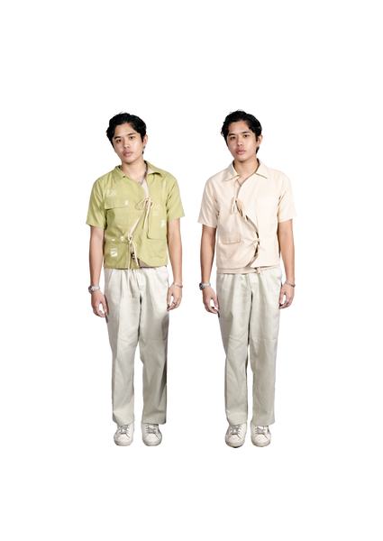 Pale Polo - Green/Cream