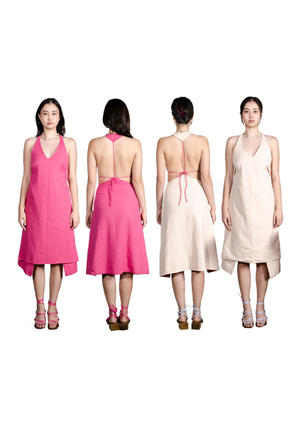 Regalo Dress - Magenta/Cream